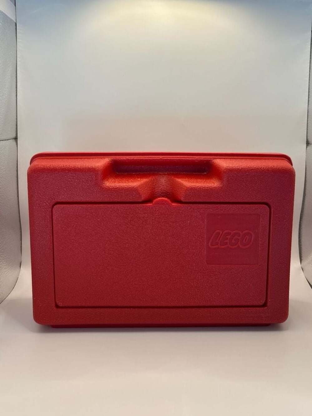 Vintage 1982 Red Plastic LEGO Carrying Storage Case Made in USA Approx. 11x8